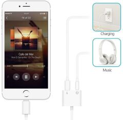 Lightning Kulaklık Şarj Çevirici Dönüştürücü Adaptör Aux Kablosu (iphone 7 8 X XR 11 Plu