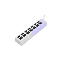 7 Port Usb Hub Çoklayıcı Anahtarlı Switch Işıklı Beyaz
