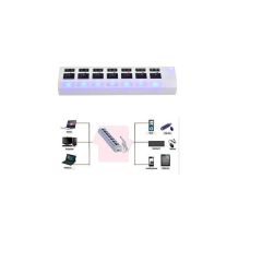 7 Port Usb Hub Çoklayıcı Anahtarlı Switch Işıklı Beyaz