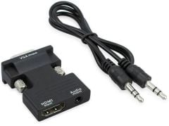 Ses Destekli Hdmi To Vga Monitör Çevirici Dönüştürücü Adaptör 5 Adet