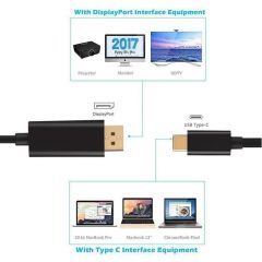 4467 Type C Usb 3.1 To Displayport Çevirici Dönüştürücü Adaptör Kablosu.
