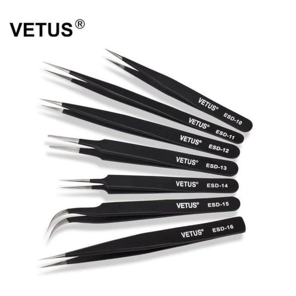 7 Çeşit VETUS Hassas Elektronik Cımbız Seti Antistatik Çelik