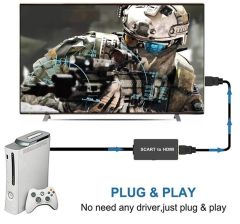 Scart To Hdmi 1080p AV Video Çevirici Dönüştürücü Adaptör