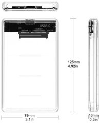 2.5'' USB 3.0 Harici SSD Harddisk Şeffaf Taşınabilir HDD Kutusu