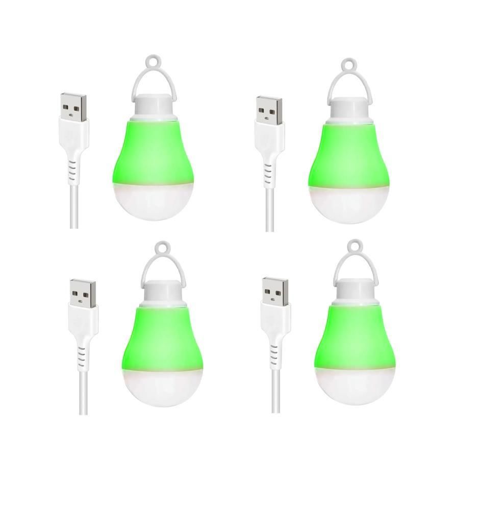 4 Adet 5 Volt - 5 Watt 1 Metre Usb Kablolu Beyaz Led Ampul