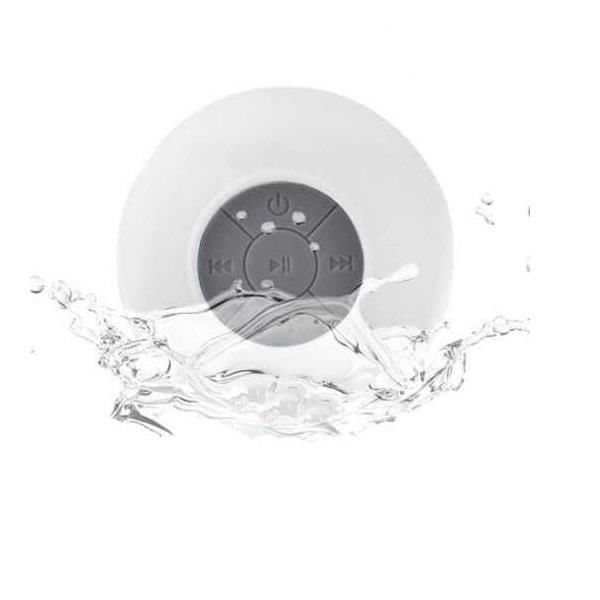 Su Geçirmez Mini Bluetooth Duş Hoparlörü (Beyaz)