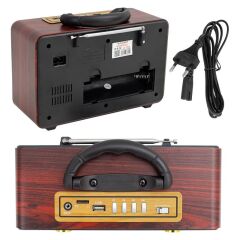Usb/sd/fm/bluetooth Destekli̇ Nostalji̇k Radyo