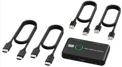 4K Hdmi Kvm Switch 2 Port Usb 2 PC Tek Kasa Klavye Mouse Kontrol Çoklayıcı