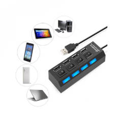 4 Port Usb 2.0 Çoklayıcı Hub Anahtarlı Işıklı On Off Düğmeli