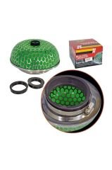Ses & Performans Arttırıcı Açık Hava Filtresi Mantar Tip Yeşil +6 Hp Aparatlı Üniversal