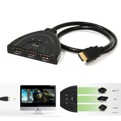 3 Port Kablolu Hdmi Switch Çoklayıcı Çoğaltıcı Splitter