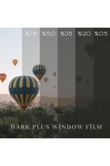 Çok Açık Siyah Çizilmez Cam Filmi 0.5 Numara %50 Geçirgenlik Ön Cam Filmi 100 cm x 2 Metre