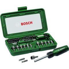 Bosch 46 Parça Cırcır Tornavidalı Vidalama ve Lokma Uçlu Aksesuar Seti