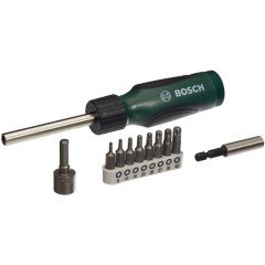 Bosch 46 Parça Cırcır Tornavidalı Vidalama ve Lokma Uçlu Aksesuar Seti