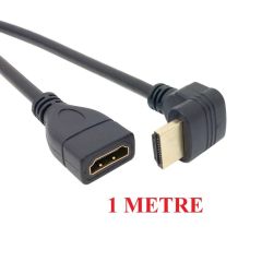 Hdmi Dişi Erkek Uzatma 90 Derece Dirsek Kablosu 1 Metre