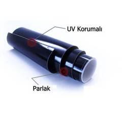 Parlak Siyah Cam Tavan Görünümlü Folyo Kaplama 61 cm x 1 Metre 6 Metre
