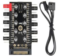 4988 10 Port Fan Power Sata Güç Switch Pwm Çoklayıcı.