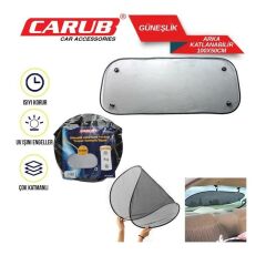 CARUB Güneşlik Perde Arka Oval Vantuzlu 100X50