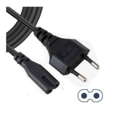 Teyp Fişi - Notebook Adaptör Işıldak Power Güç Kablosu 2 Pin 2 Adet