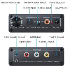Digital To Analog Dac Çevirici Dönüştürücü Ses Optik Adaptörü