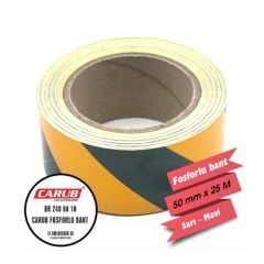 CARUB Fosforlu Bant Çapraz 5cmx25M Sarı-Haki