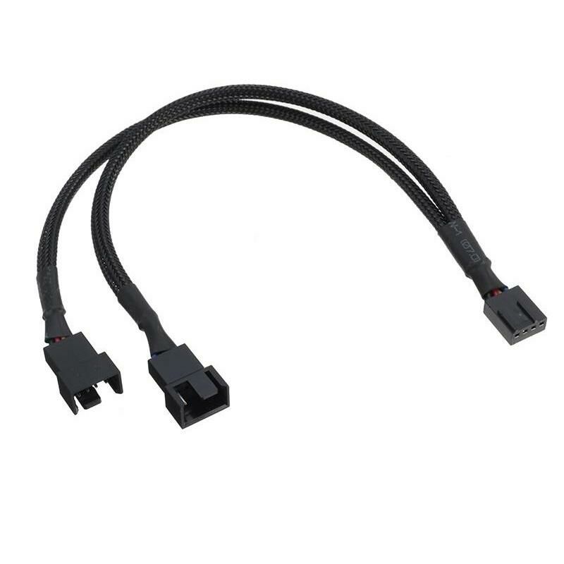 5025 Fan Çoklayıcı 2 Port Y Pwm 4 Pin Splitter Çoklayıcı Switch Kablosu