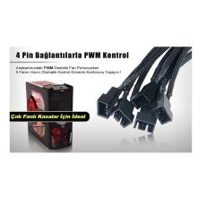 4354 Flexa P5 5 Port Çıkışlı Pwm Fan Çoklayıcı Çoğaltıcı 4 2 Pin Splitter Kablosu