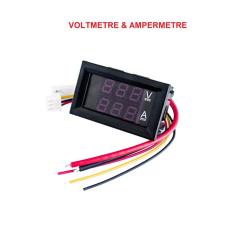 Dijital Dual Voltmetre Ampermetre Volt Akım Ölçer DC 0-100V 10A 3 Adet