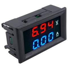 Dijital Dual Voltmetre Ampermetre Volt Akım Ölçer DC 0-100V 10A 3 Adet