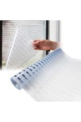 Çizilmez Cam Kumlama Dekoratif Çizgili Cam Folyosu 50 Cm X 6 Metre