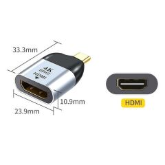 Type C To Hdmi 4K 60Hz Mini Çevirici Dönüştürücü Adaptör