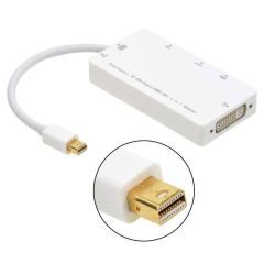Mini displayport To Hdmi Dvi Vga 3.5mm Kulaklık Çıkışı Thunderbolt Çevirici Adaptör
