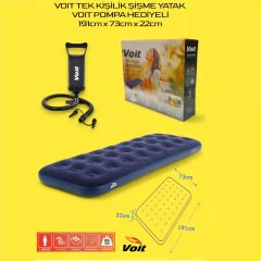 Voit Tek Kişilik Şişme Yatak (Şişirme Pompası Hediyeli) 191x73x22cm