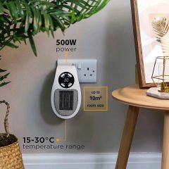 500 WATT PRİZ TİPİ UZAKTAN KUMANDALI TAŞINABİLİR ISITICI