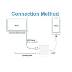 Hdmi Lightning To Çevirici Dönüştürücü Kablo Adaptör
