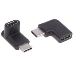 Type C Dişi Erkek 90 Derece Dirsek 2in1 Çevirici Dönüştürücü Adaptör
