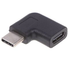 Type C Dişi Erkek 90 Derece Dirsek 2in1 Çevirici Dönüştürücü Adaptör