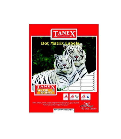 TANEX BİLGİSAYAR ETİKETİ 35*97 1250 Lİ