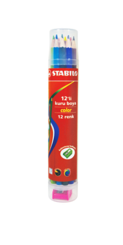 STABILO KURU BOYA PLASTİK TÜP 12 Lİ