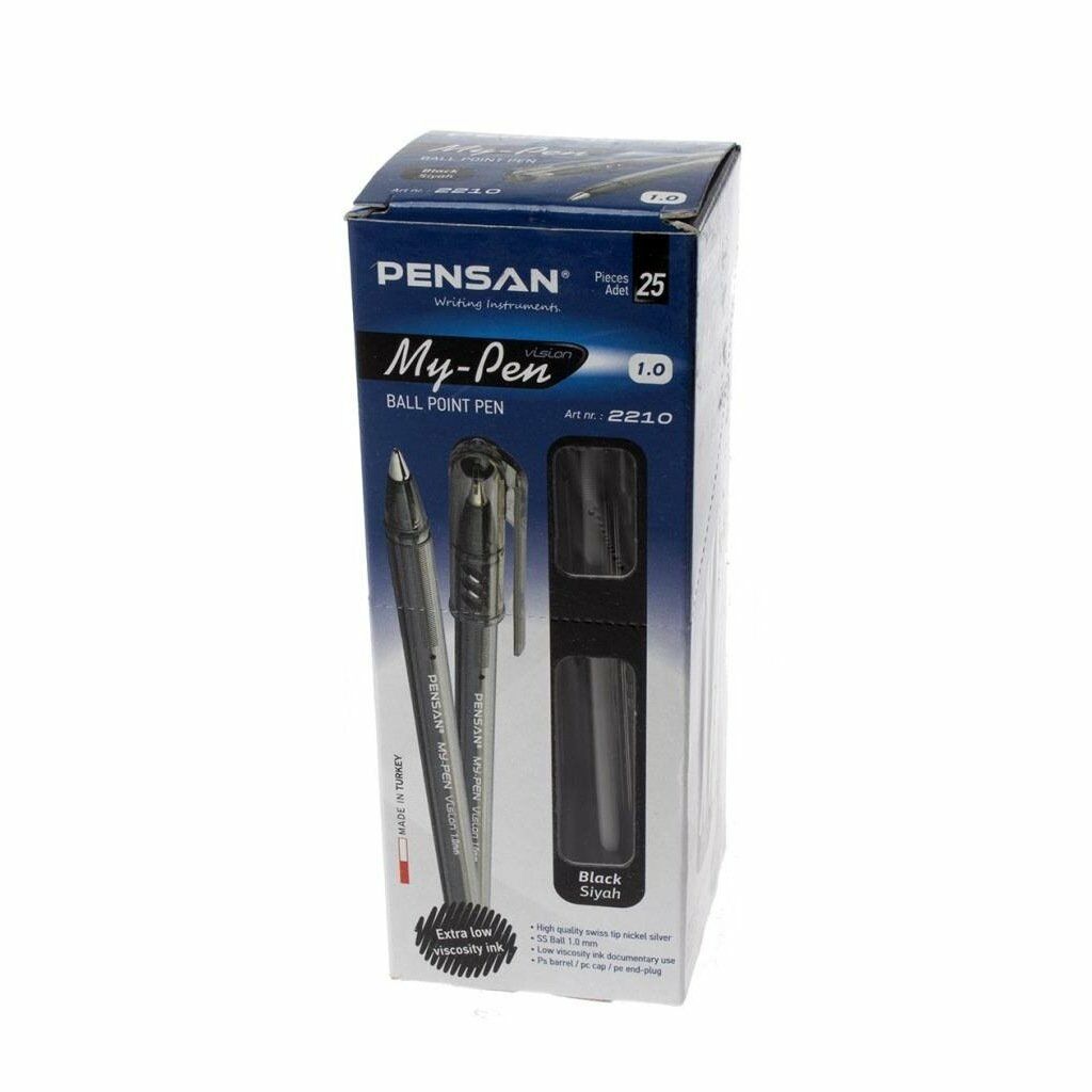 PENSAN MYPEN TÜKENMEZ KALEM SİYAH 25 Lİ 2210Sİ