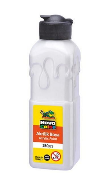 NOVA COLOR AKRİLİK BOYA 250 GR.BEYAZ NC-3014