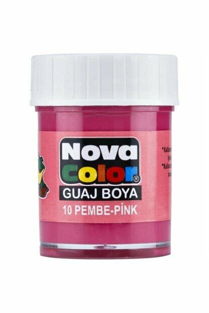 NOVA COLOR GUAJ BOYA 12 Lİ ŞİŞE PEMBE