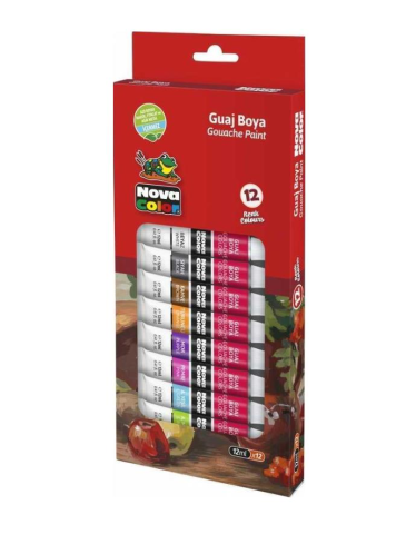 NOVA COLOR GUAJ BOYA TÜP 12 ML.12 Lİ NC-781