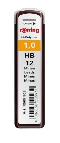 ROTRING HI-POLYMER MIN 1.0 MM HB 10 LU