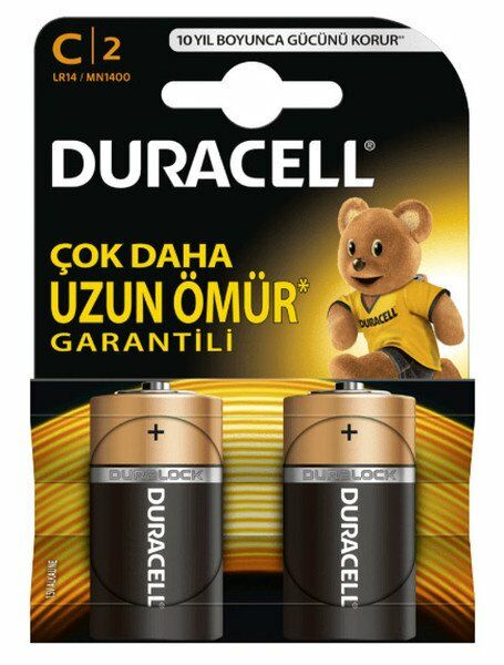 DURACELL PLUS ORTA BOY PİL 2 Lİ C BOY