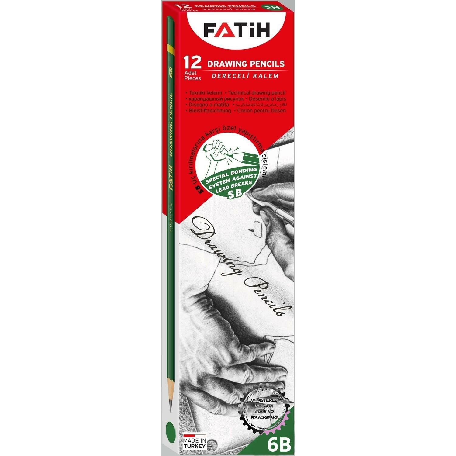 FATİH DERECELİ KALEM 6B 12 Lİ