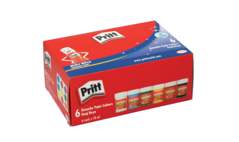 PRITT GUAJ BOYA 6 RENK*18 ML 1577155