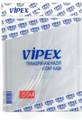 VIPEX HAZIR KİTAP KABI ŞEFFAF A-4 10 LU