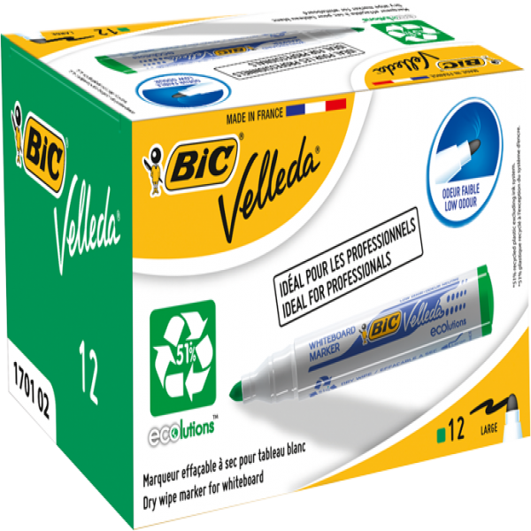 BIC VEL1701 TAHTA KALEM YUVARLAK UÇ 12 Lİ YEŞİL