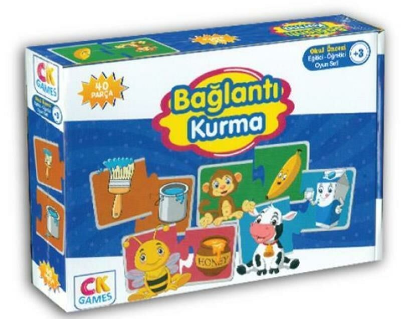 EMA EĞİTİCİ OYUN SETİ BAĞLANTI KURM PUZZLE 40 PARÇ